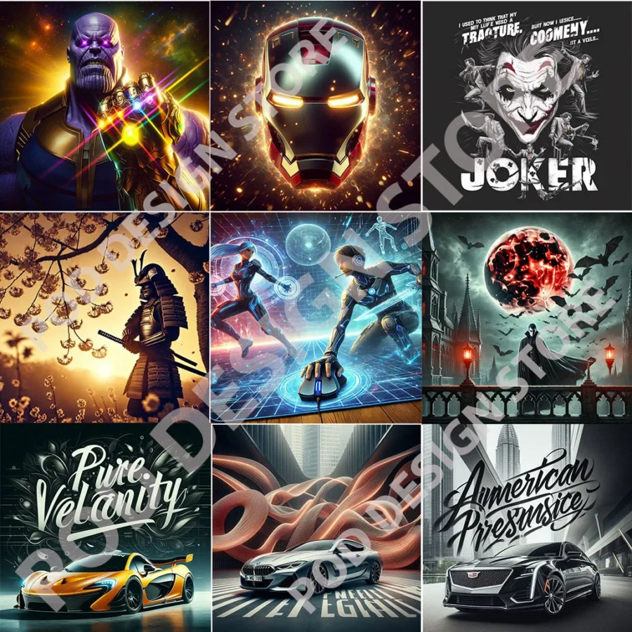 500+ Premium Mouse Pad Designs Bundle – Streetwear, Cars & More