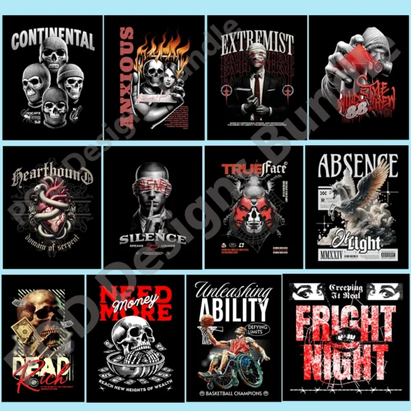 2000+ Premium Streetwear Designs Bundle