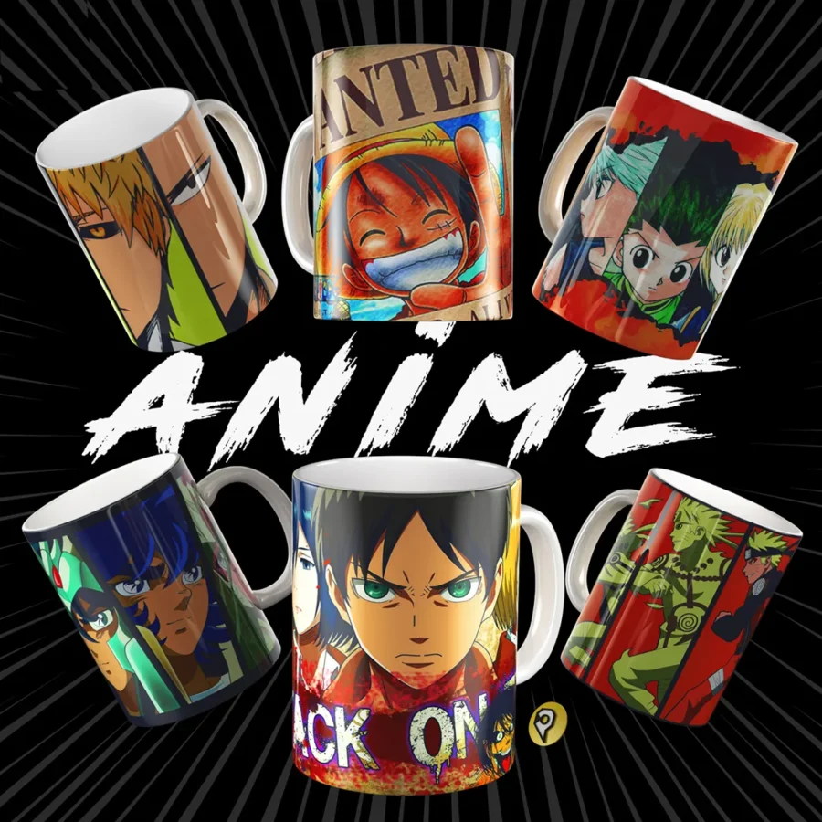 50+ Anime Mug Designs Bundle – High-Quality PNG (300 DPI)