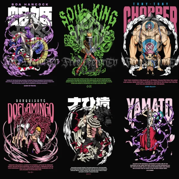 600+ One Piece Anime Designs Bundle – High-Quality PNG (300 DPI)