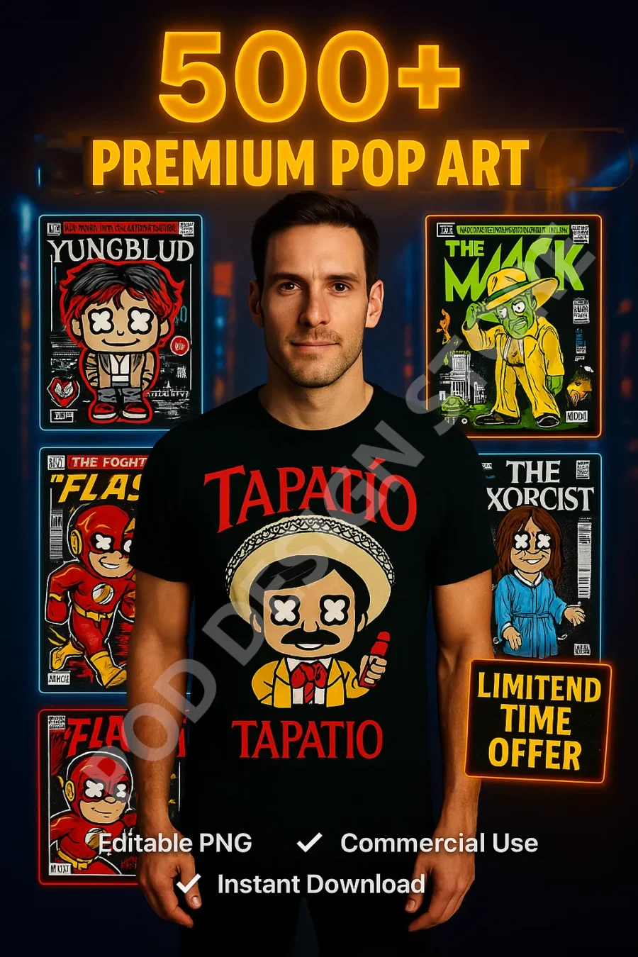 500+ Pop Art Design Bundle