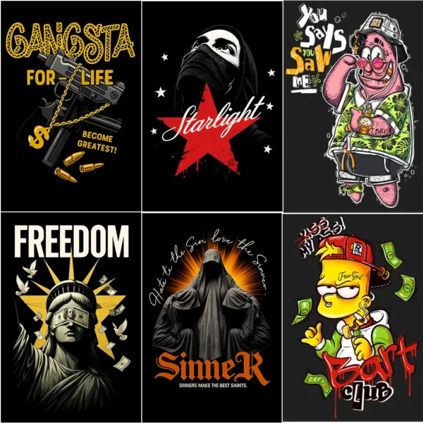 š§¢ 120+ Latest Streetwear & Cartoon Streetwear POD Design Bundle