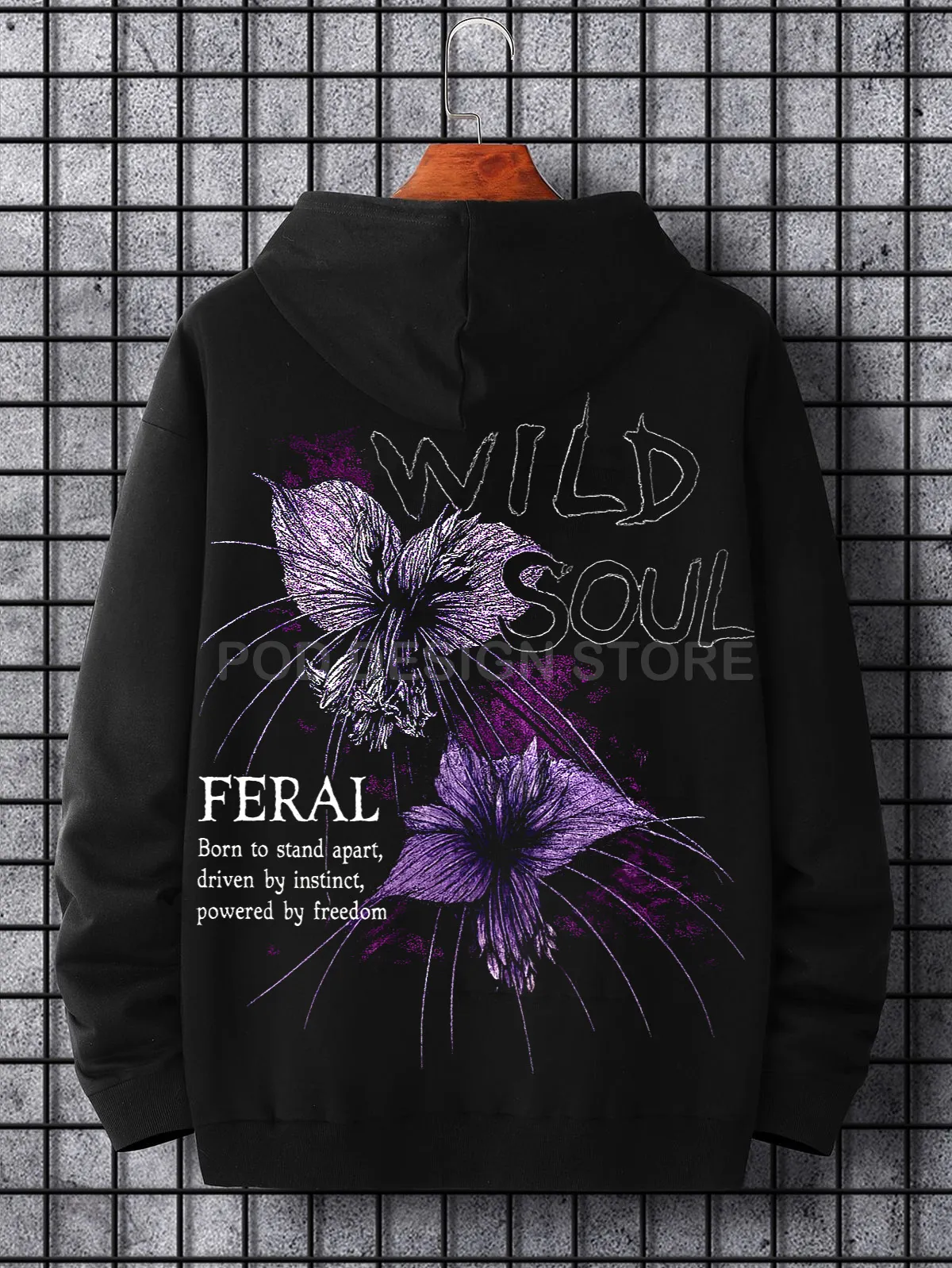 Wild Soul Purple Gothic Streetwear Free T-Shirt POD Design
