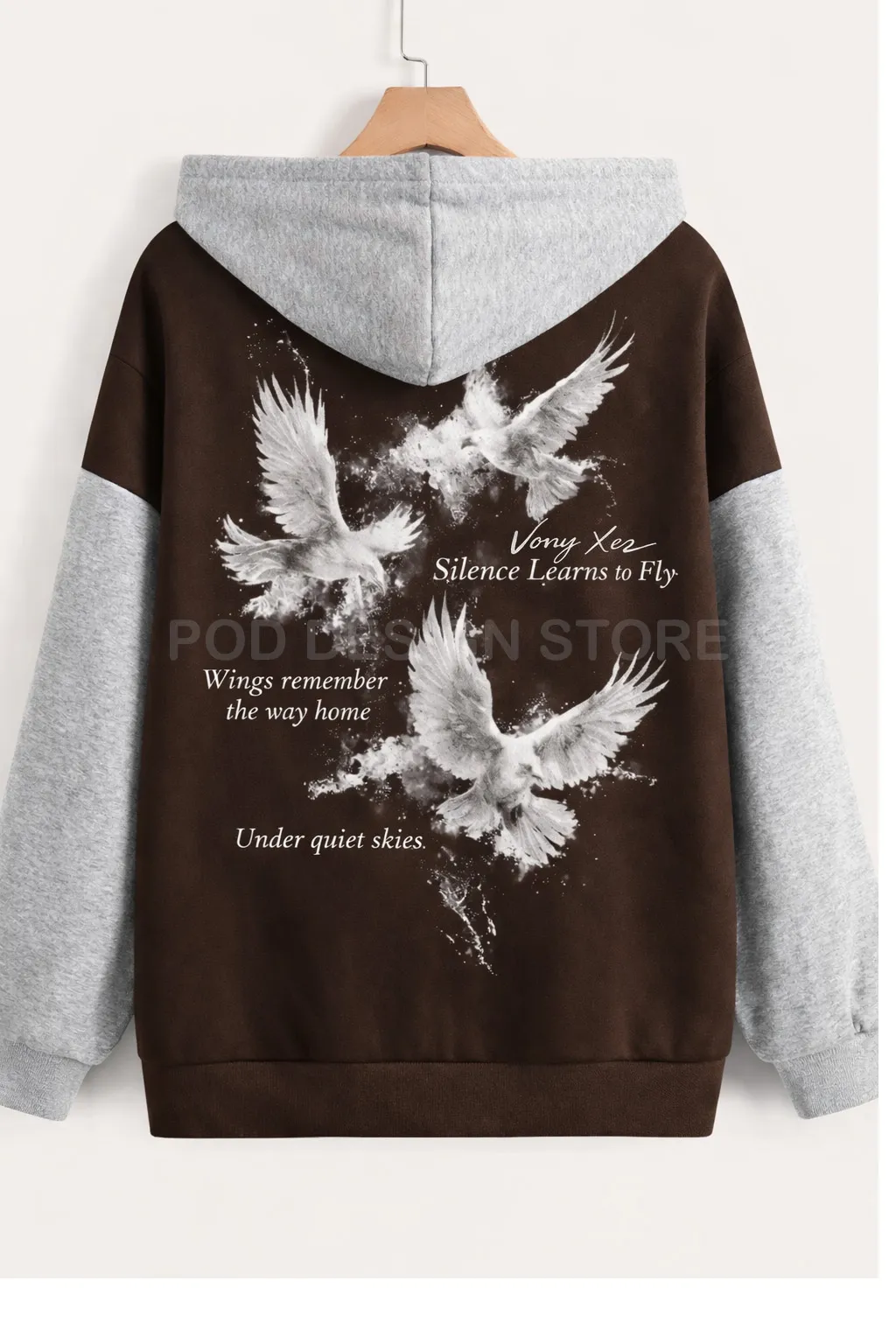 Aesthetic Bird Graphic Streetwear Free POD Design