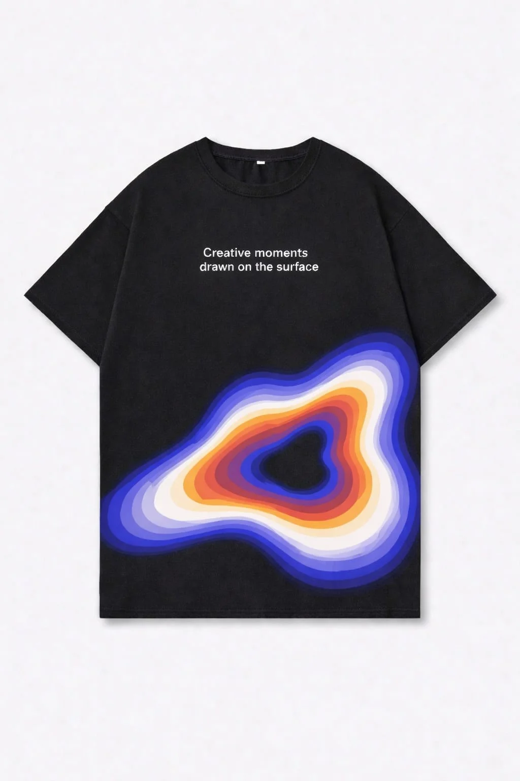 Colorful Abstract Wave Artistic Streetwear Graphic T-Shirt POD Design Store