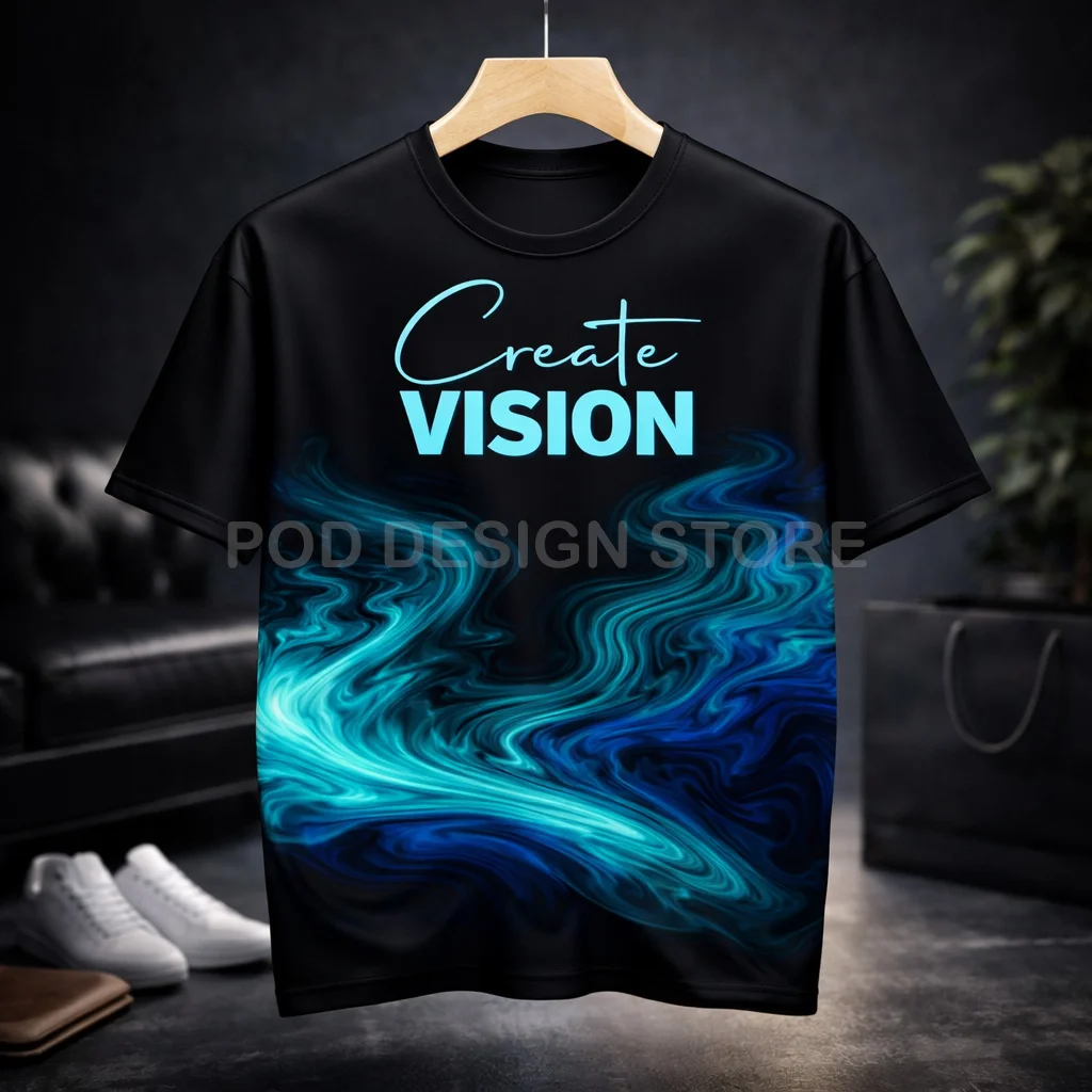 Create Vision Streetwear Typography T-Shirt POD Design Store