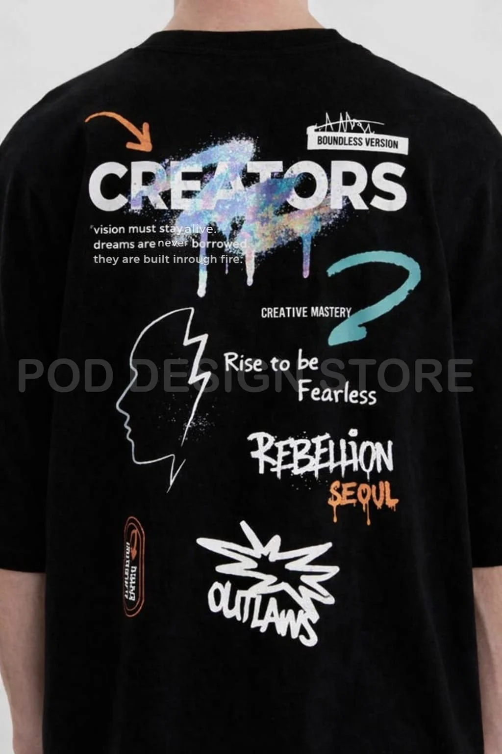 Creators Urban Graffiti Streetwear T-Shirt POD Design Store