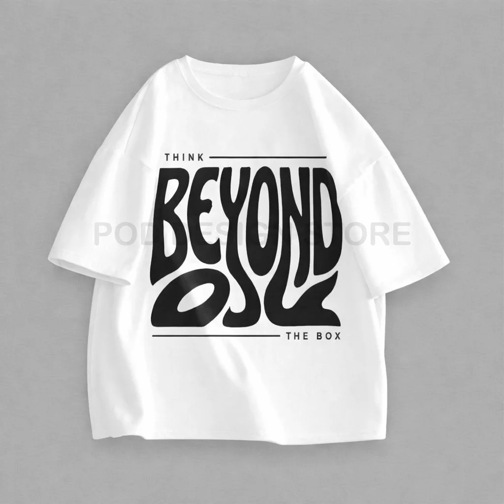 Think Beyond the Box Graphic Typography Streetwear POD Design Store